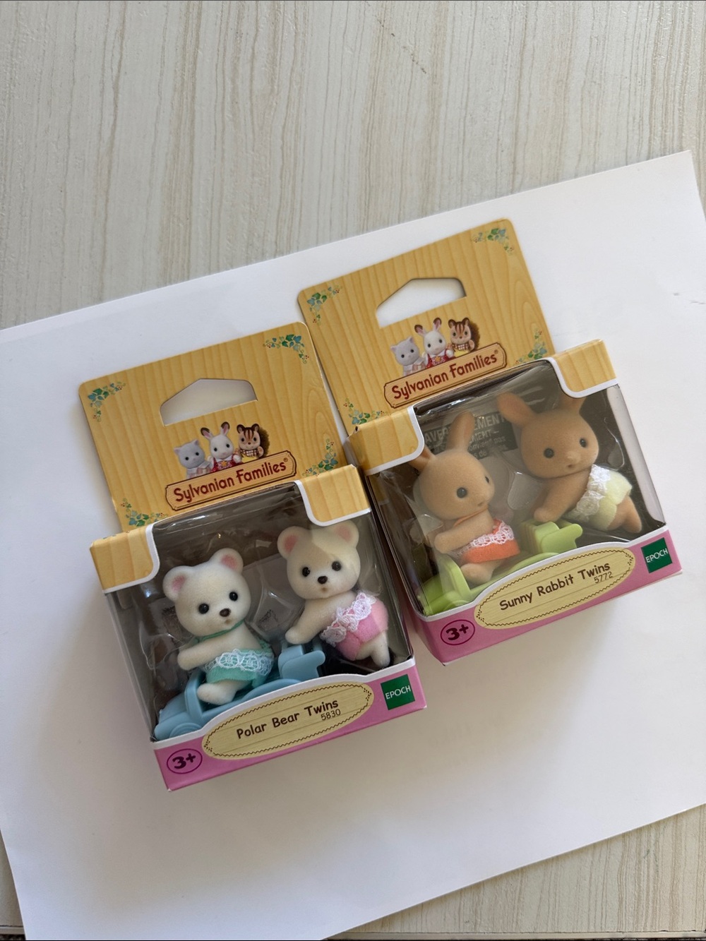 Calico Critters/Sylvanian Families Sunny Rabbit Twins and polar bears twins